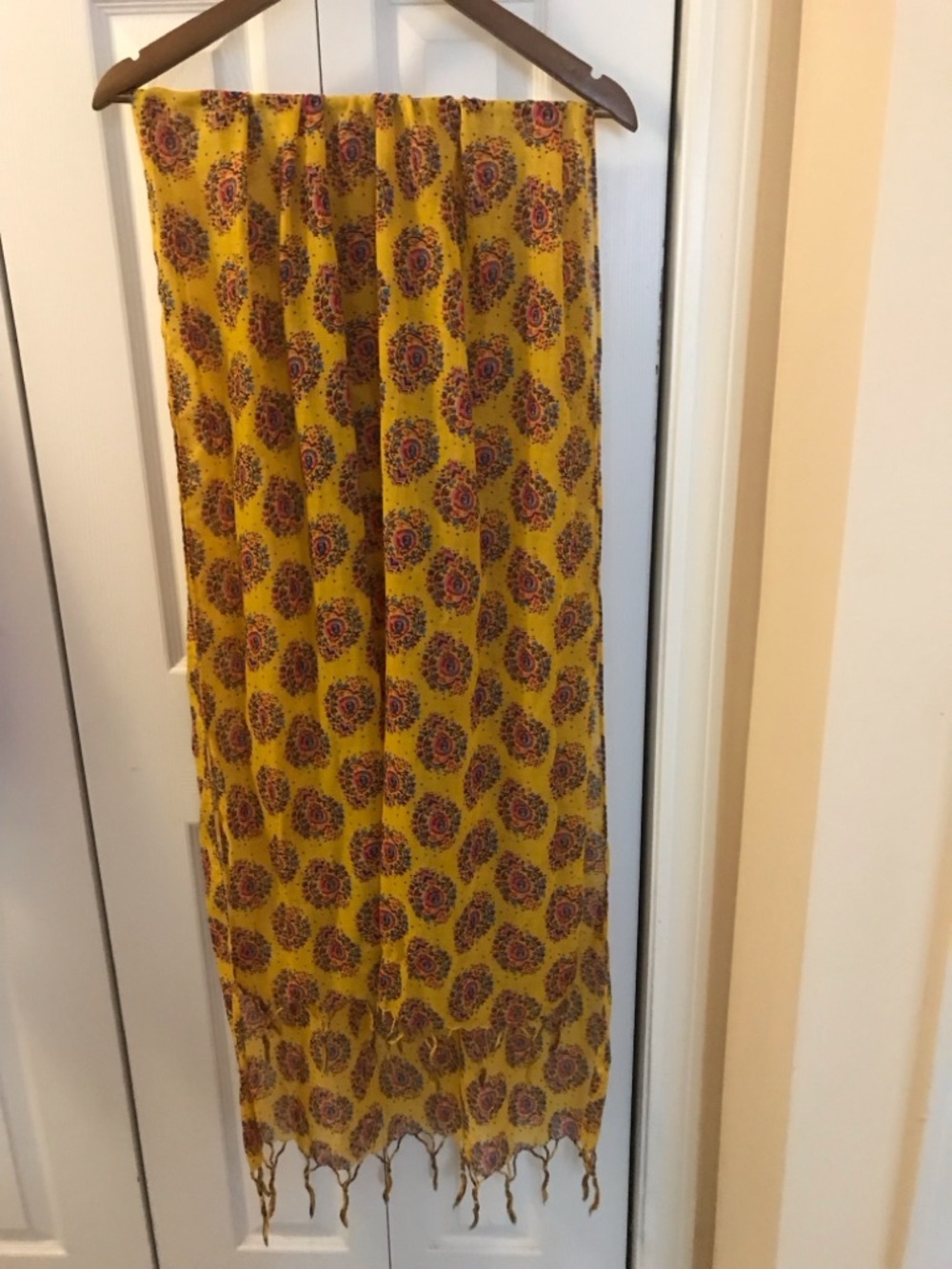 aerie Yellow Floral Lightweight Scarf - Picture 3 of 3